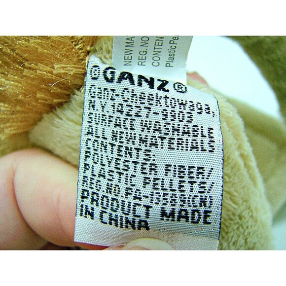 Ganz Webkinz Shaggy Two Hump Camel Plush Stuffed Animal Toy Collectible Tan 8in - Picture 10 of 12